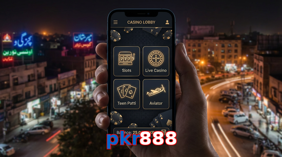Main screen of Pkr888 app page for PK players